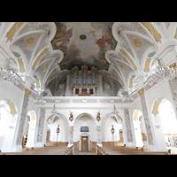 Bodenmais, Mari Himmelfahrt, Innenraum in Richtung Orgel