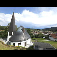 Bodenmais, St. Johannes (ev.), Ansicht von Westen