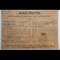 Berlin, Kino Babylon, Vorschriftenblatt im Inneren der Orgel