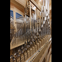 Berlin, Luisenkirche, Pfeifen im Schwellwerk, vorne die Oboe 8'