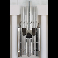 Berlin, St. Hedwigs-Kathedrale, Spieltisch, vom Kuppelumgang aus gesehen