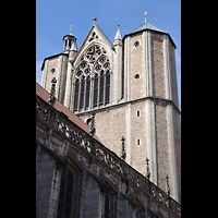 Braunschweig, Dom St. Blasii, Glockenhaus mit hochgotischem Mawerk und 12 Glocken