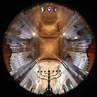 Braunschweig, Dom St. Blasii, Gesamter Innenraum - Blick von der Vierung nach oben