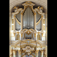 Dresden, Frauenkirche, Orgel, von der mittleren Empore aus gesehen