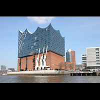 Hamburg, Elbphilharmonie, Groer Saal, Ansicht von der Norderelbe von Sdosten