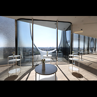 Hamburg, Elbphilharmonie, Groer Saal, Harbour-Bar (Hafenbar) in der 12. Etage