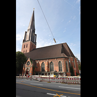 Hamburg, Hauptkirche St. Jacobi, Seitenansicht von Sden von der Steinstrae