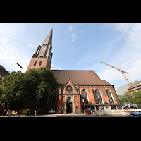 Hamburg, Hauptkirche St. Jacobi, Seitenansicht von Sden von der Steinstrae
