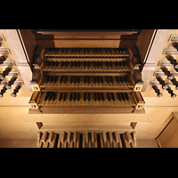 Hamburg, Hauptkirche St. Jacobi, Manuale und Pedal von oben