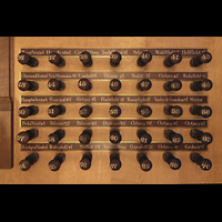 Hamburg, Hauptkirche St. Jacobi, Rechte Registerstaffel der Schnitger-Orgel