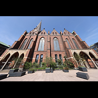 Hamburg, Hauptkirche St. Petri, Perspektivische Ansicht von Sden vom Speersort