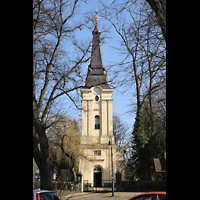 Hohen Neuendorf, Dorfkirche, Turm - Ansicht von Westen