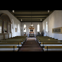 Hohen Neuendorf, Dorfkirche, Innenraum in Richtung Chor