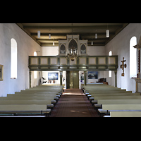 Hohen Neuendorf, Dorfkirche, Innenraum in Richtung Orgel