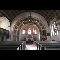 Hohen Neuendorf, Dorfkirche, Innenraum in Richtung Chor