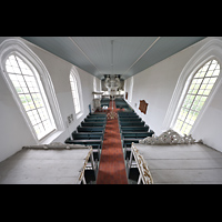 Krummhrn, Reformierte Kirche, Blick von der gegenberliegenden Empore zur Orgel und in die Kirche