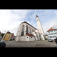 Landsberg am Lech, Stadtpfarrkirche Mari Himmelfahrt, Ansicht von Notrdosten