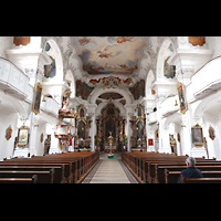 Lindau, Mnster Unserer Lieben Frau (Hauptorgel), Innenraum in Richtung Chor