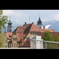 Lindau, Mnster Unserer Lieben Frau (Hauptorgel), Blick von der Sternschanze auf das Mnster (rechts) und St. Stephan (links)