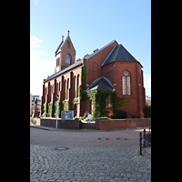 Norderney, Inselkirche, Ansicht von Sdosten von der Kirchstrae