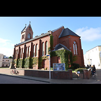 Norderney, Inselkirche, Ansicht von Sdosten von der Kirchstrae