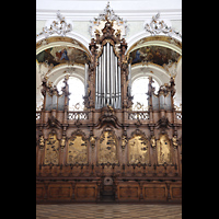 Ottobeuren, Abtei - Basilika St. Alexander und Theodor, Dreifaltigkeitsorgel mit Chorgesthl