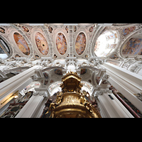 Blick von der Kanzel zur Decke Passau, Dom St. Stephan, Blick von der Kanzel zur Decke