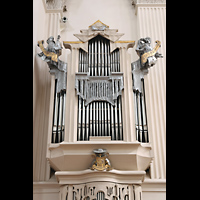 Prospektpfeifen von Hauptwerk und Obewerk der Chororgel Passau, Dom St. Stephan, Prospektpfeifen von Hauptwerk und Obewerk der Chororgel