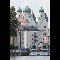 Ansicht vom Dreiflüsseleck (Donauseite) Passau, Dom St. Stephan, Ansicht vom Dreiflüsseleck (Donauseite)