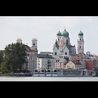 Ansicht vom Dreiflüsseleck (Donauseite) Passau, Dom St. Stephan, Ansicht vom Dreiflüsseleck (Donauseite)