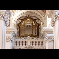 2025 noch leeres restauriertes Gehäuse der Evangelienorgel Passau, Dom St. Stephan, 2025 noch leeres restauriertes Gehäuse der Evangelienorgel