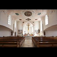 Pfaffenhofen a.d. Roth, St. Martin, Hauptschiff in Richtung Chor
