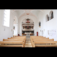 Pfaffenhofen a.d. Roth, St. Martin, Hauptschiff in Richtung Orgel