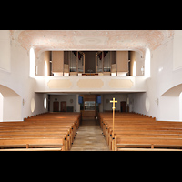 Pfaffenhofen a.d. Roth, St. Martin, Hauptschiff mit Orgelempore