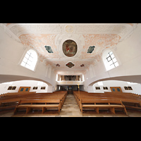 Pfaffenhofen a.d. Roth, St. Martin, Innenraum in Richtung Orgel