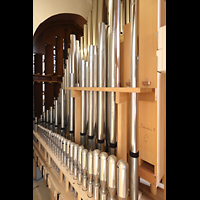 Rheine, St. Dionysius, Pfeifen im Schwellwerk, vorne die Voix humaine und Clarinette