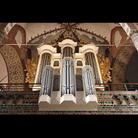 Schleswig, Dom St. Petri, R�ckpositiv und Hauptprospekt perspektivisch