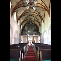 Strausberg, St. Marien, Hauptschiff in Richtung Orgel