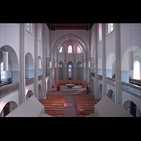 Stuttgart, Liebfrauenkirche, Blick ber das Rckpositiv in die Kirche