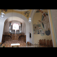 Vilshofen, Benediktinerabtei St. Trinitatis, Epistelorgel und Chorraum