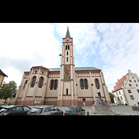 Weienhorn, Mari Himmelfahrt, Ansicht vom Kirchplatz / Hauptstrae von Norden