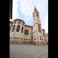 Weienhorn, Mari Himmelfahrt, Ansicht vom Kirchplatz / Hauptstrae von Norden
