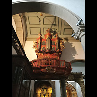 Faro, Catedral da Sé, Orgelempore mit Orgel von unten