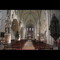 Münster, Dom St. Paulus, Innenraum / Hauptschiff in Richtung Chor