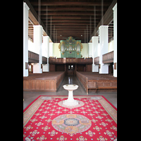 Templin, Maria-Magdalenen-Kirche, Innenraum / Hauptschiff in Richtung Orgel