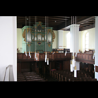 Templin, Maria-Magdalenen-Kirche, Blick von der Seitenempore zur Orgel