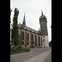 Wittenberg, Schlosskirche, Außenansicht von der Seite