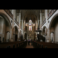 Wittenberg, Schlosskirche, Innenraum / Hauptschiff in Richtung Chor