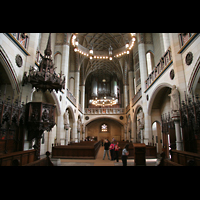 Wittenberg, Schlosskirche, Innenraum / Hauptschiff in Richtung Orgel