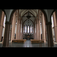 Köln (Cologne), St. Agnes, Innenraum / Hauptschiff in Richtung Chor